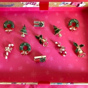 Vintage Christmas holiday brooch pendants